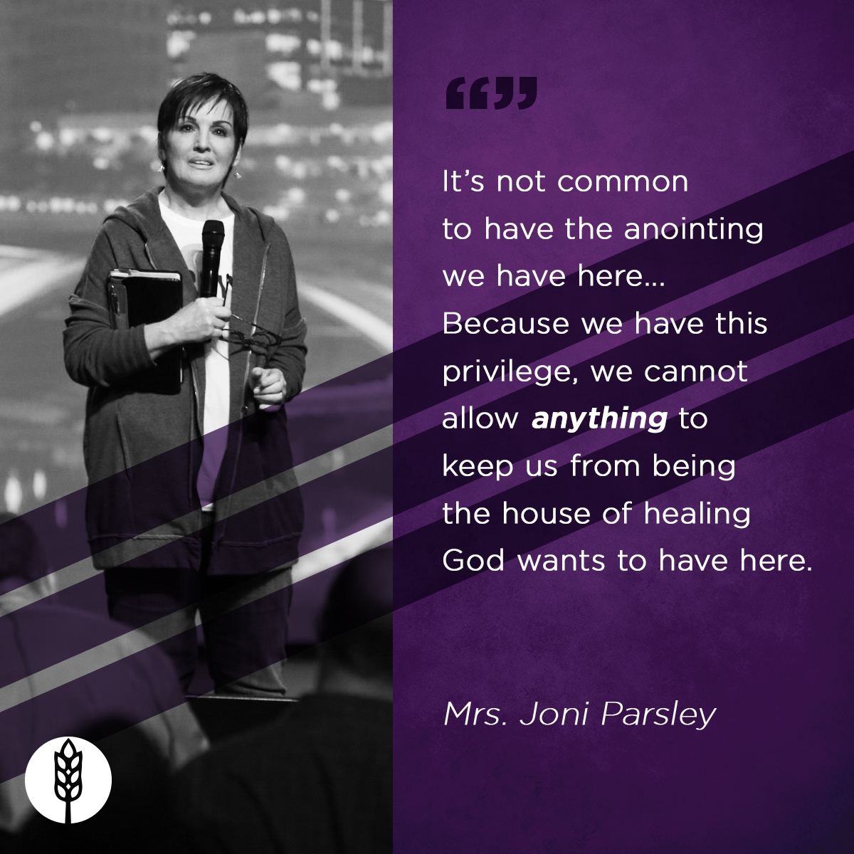 “It’s not common to have the anointing we have here… Because we have this privilege, we cannot allow anything to keep us from being the house of healing God wants to have here.