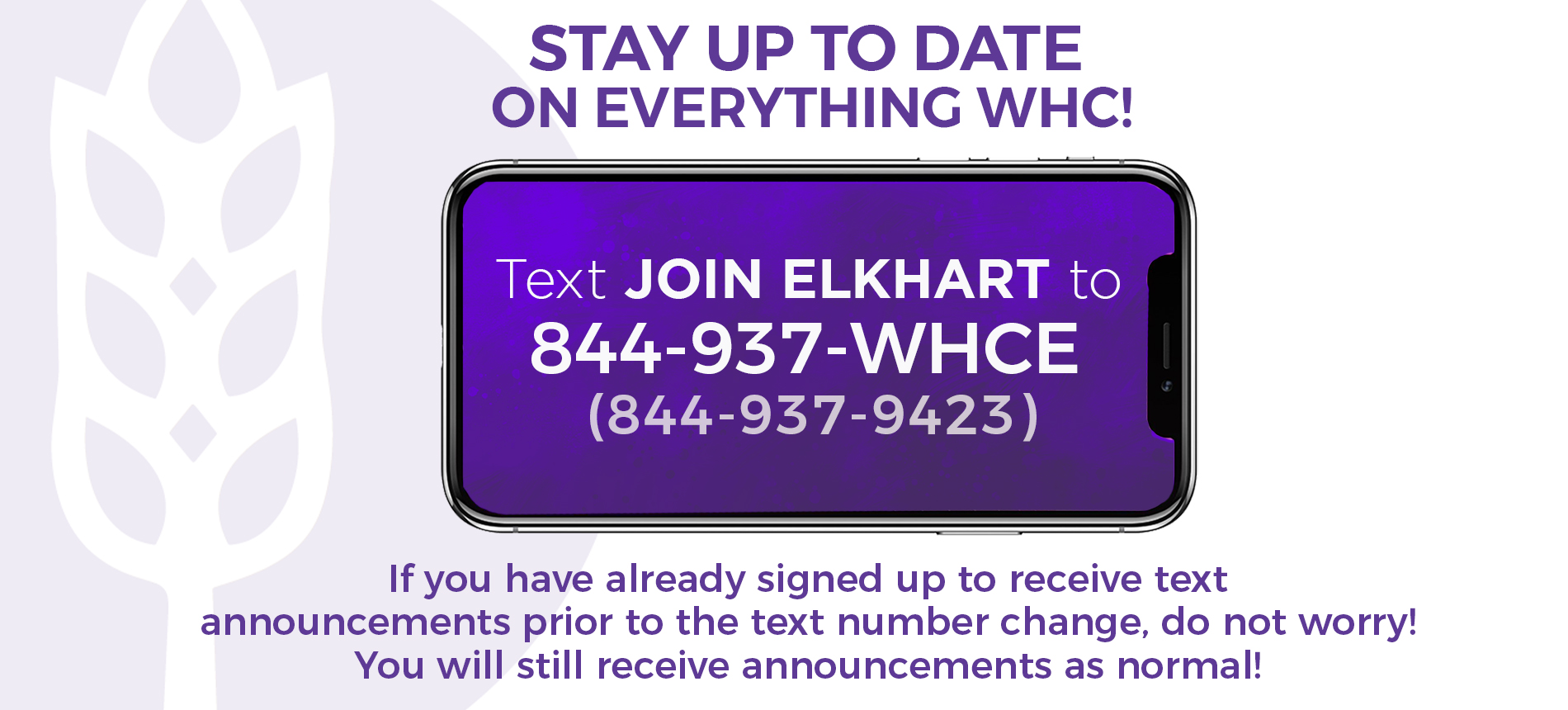 Stay Up To Date | Join Now By Texting