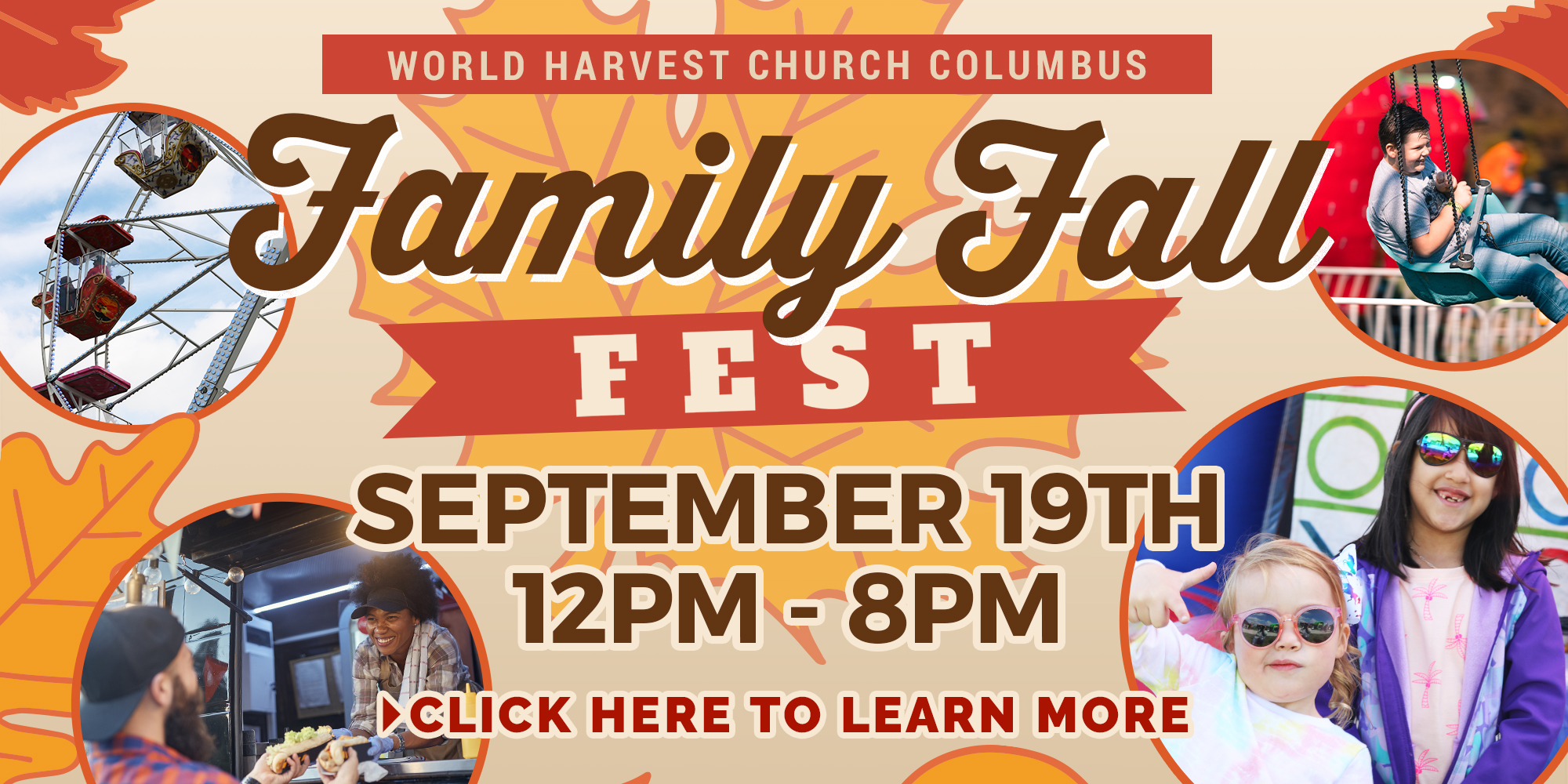 World Harvest Church Family Fall Fest September 19 at 12-8PM