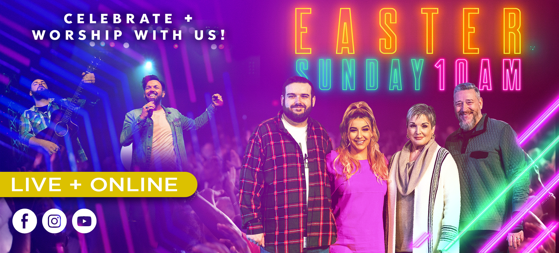 Celebrate and Worship with Us! Easter Sunday 10AM Live and Online!