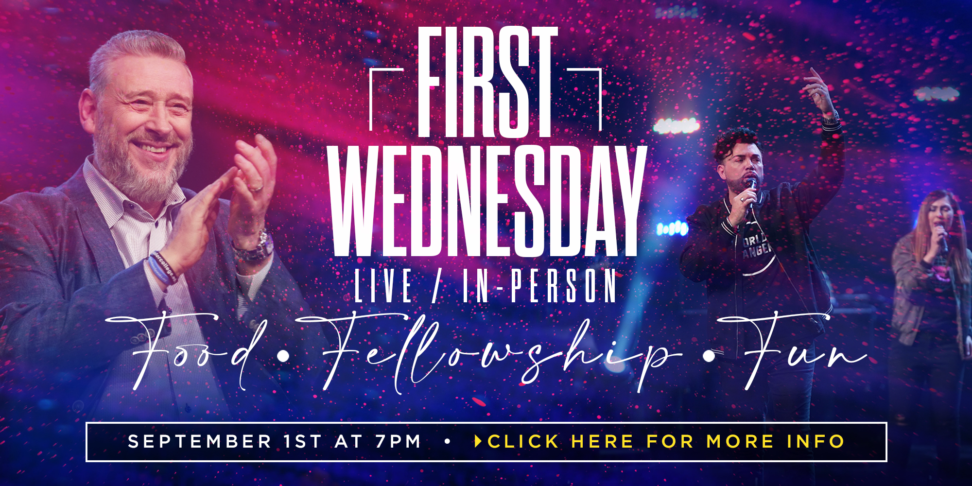 First Wednesday Live/In-Person Food - Fellowship - Fun