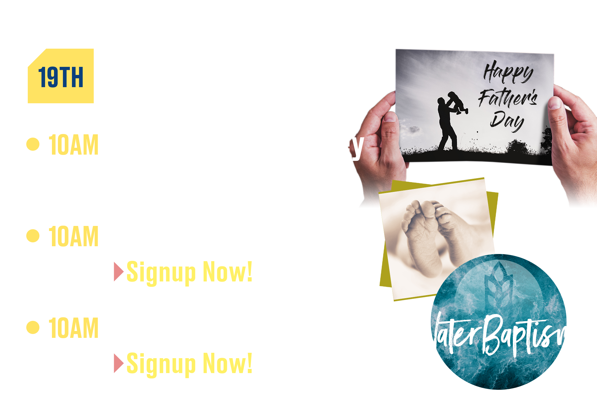 19th Sunday Morning at the Harv Happy Fathers Day at 10:00 am