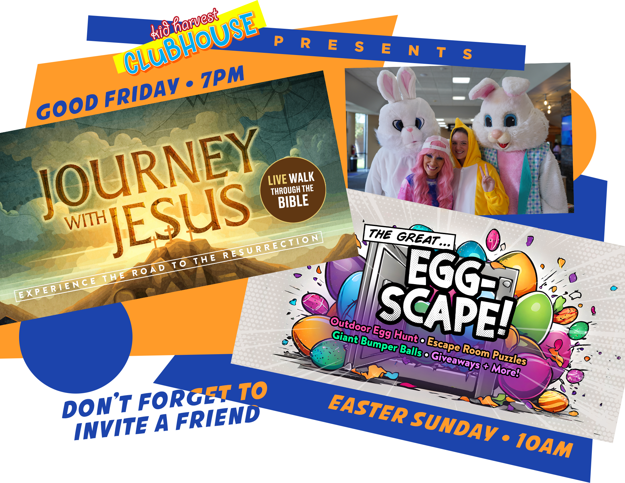 April 7th 7pm Easter Weekend April 9th 10am